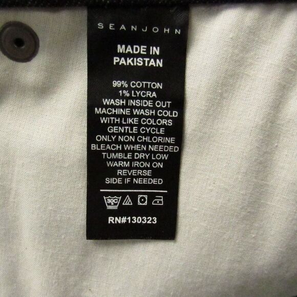 Sean John Jeans Mens 34x35 Hamilton Relaxed Stretch Dark Blue Wash - Picture 9 of 16